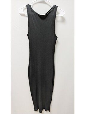 Divided H&M Dark Grey Sleeveless Ribbed Maxi Dress
